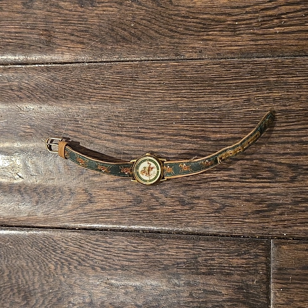 Floral Patterned Watch with Gold Accents - Picture 2 of 2